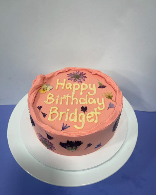 Pressed Flower Cabinet Cake